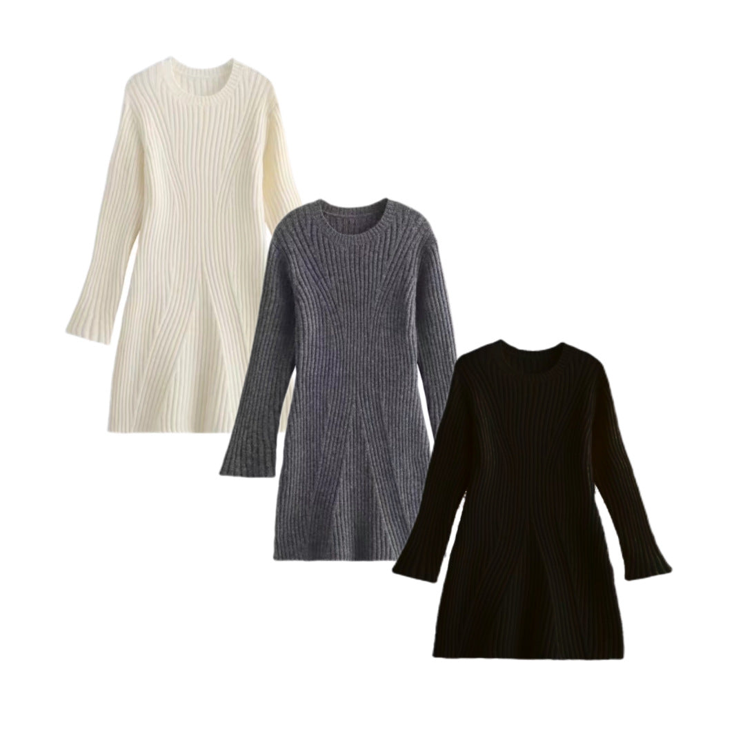 Wholesale Autumn/Winter New Women's Fashion Threaded Knit Dress